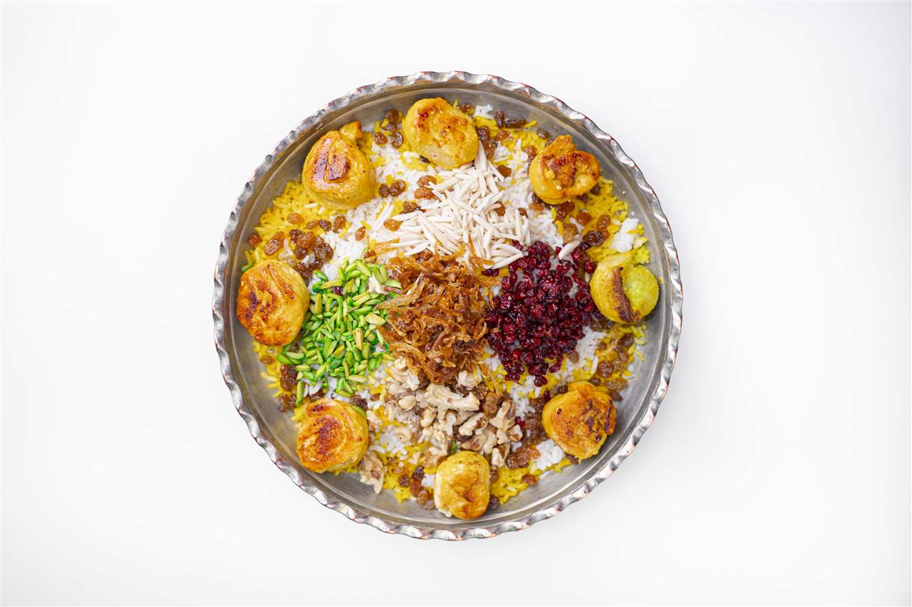 مرصع پلو با مرغ